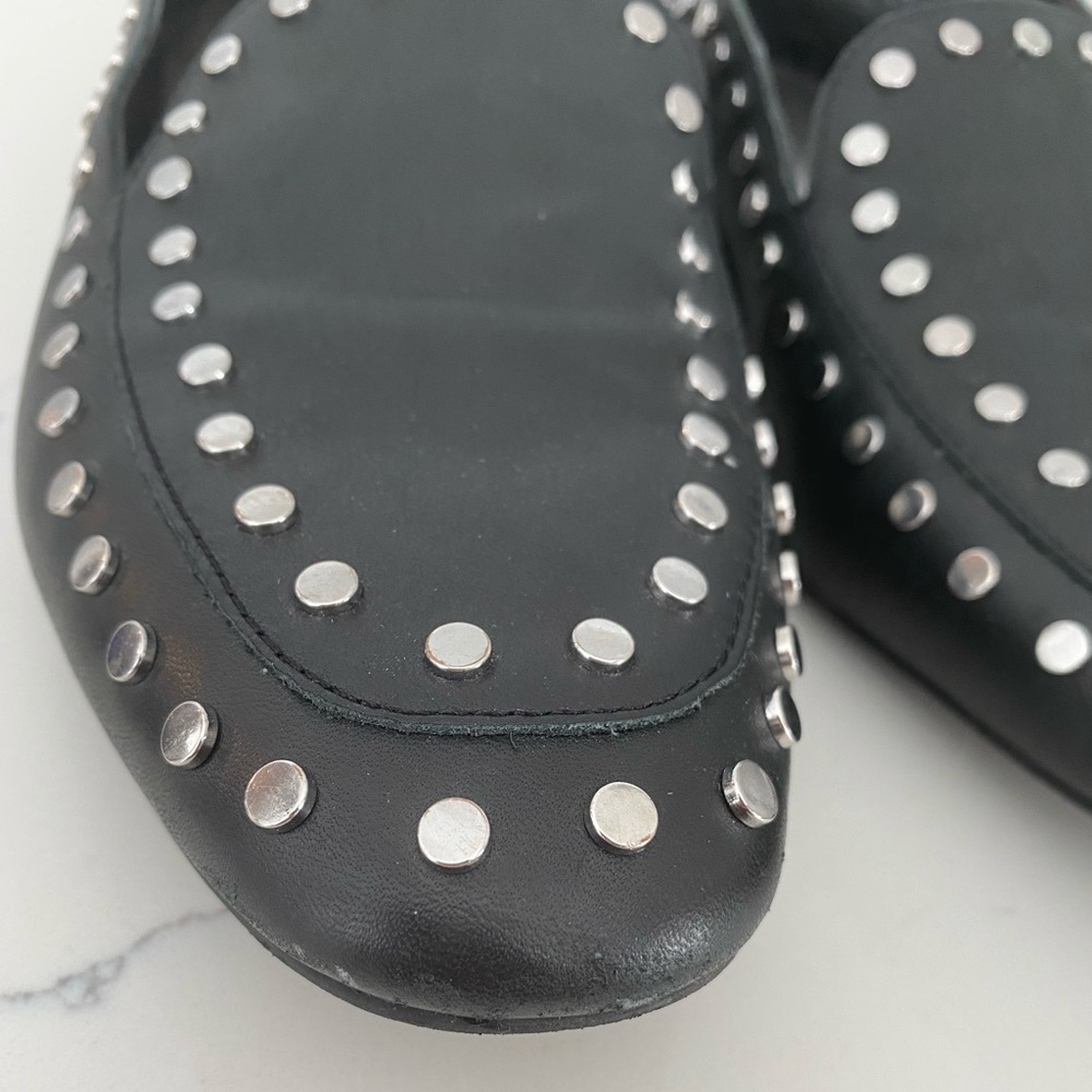 Bleechers and bond Arianna studded leather loafers slip on size 10 - Picture 10 of 12